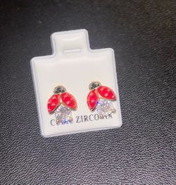 Lady bug earrings