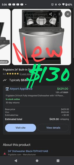 New Frigidaire Dishwasher Never Used Just Tested