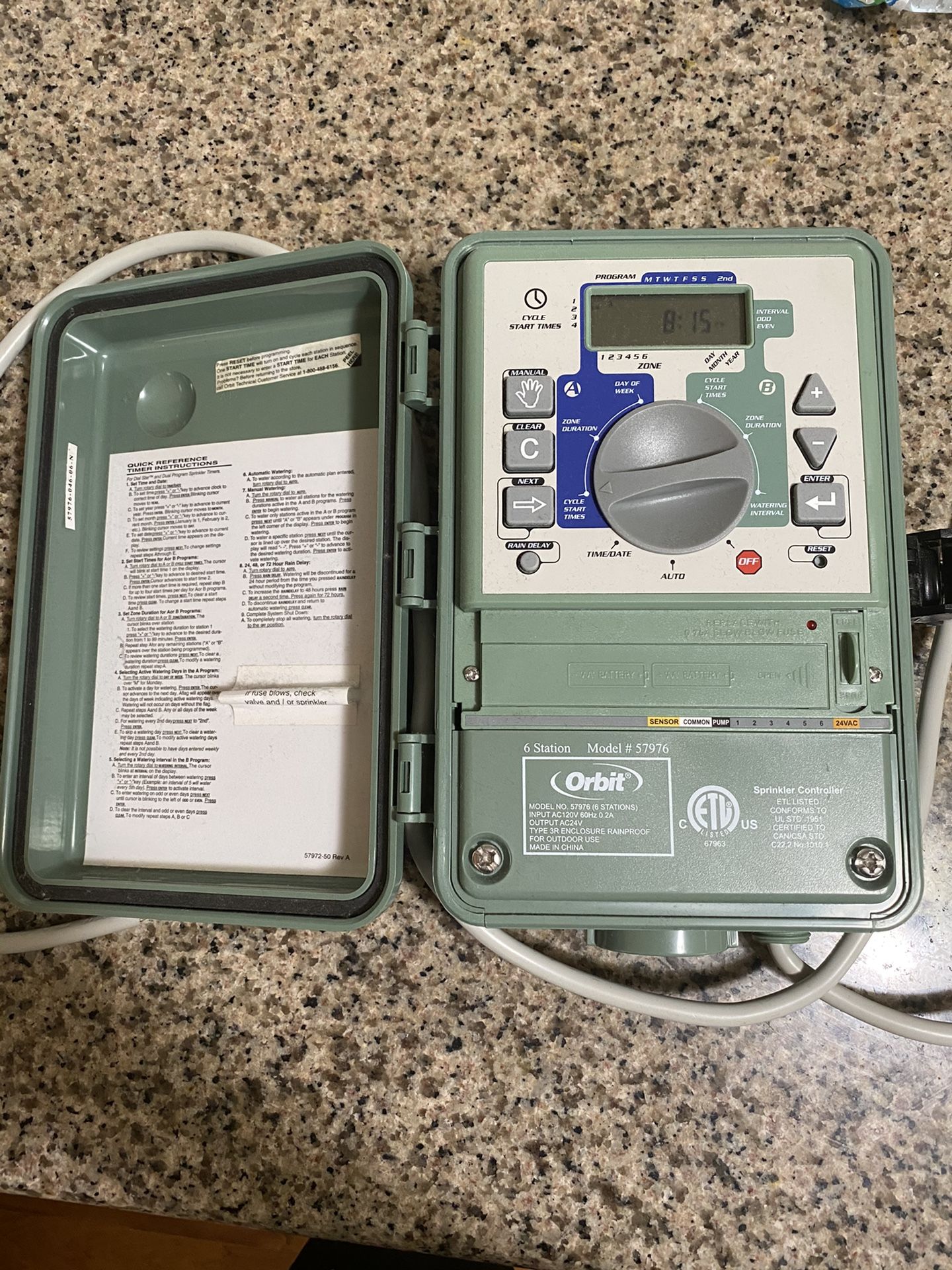 ORBIT 6 Station Sprinkler Controller Timer
