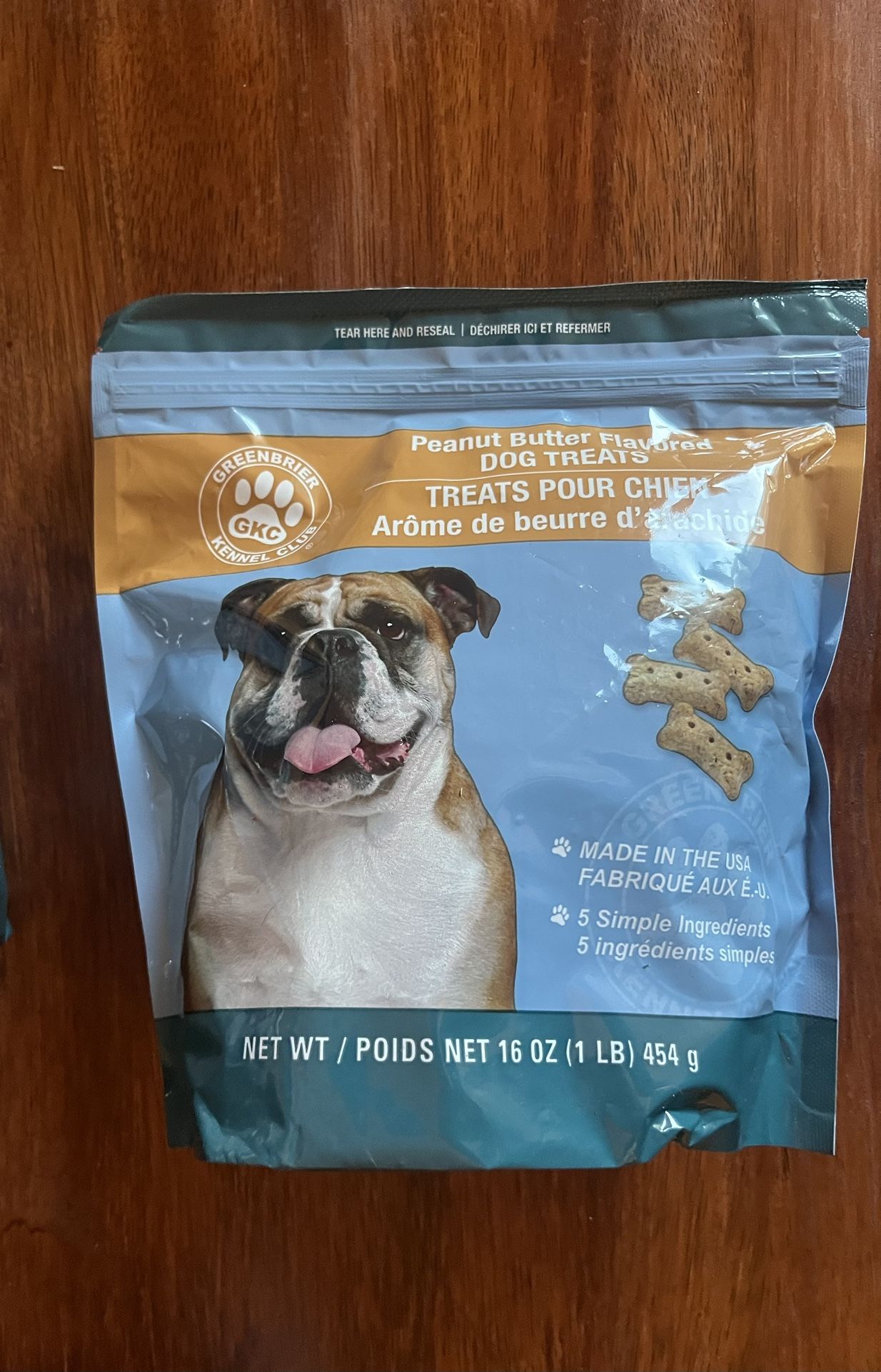 Greenbrier Kennel Club Peanut Butter Flavor Dog Biscuits.