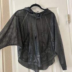Forever 21 Women's See-Through Cover Up Size Small Black White