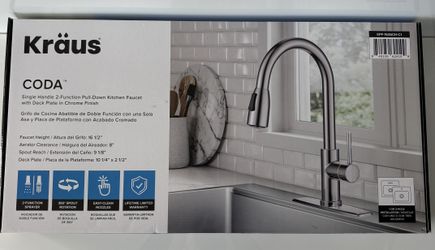 Kraus Coda KPF-1626CH-C1 Pull-Down Kitchen Faucet Chrome New in Box