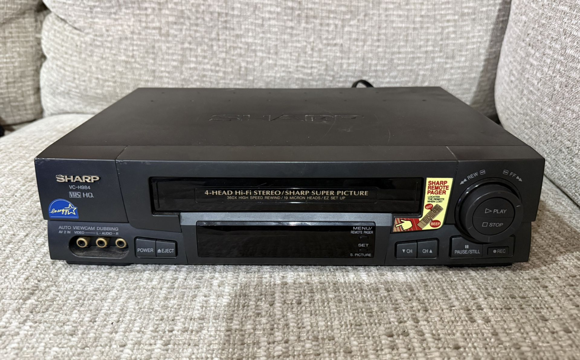 SHARP VHS 4 Head VCR Player Tested Working 