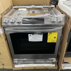 SLIDE IN STAINLESS STEEL SAMSUNG GAS RANGE