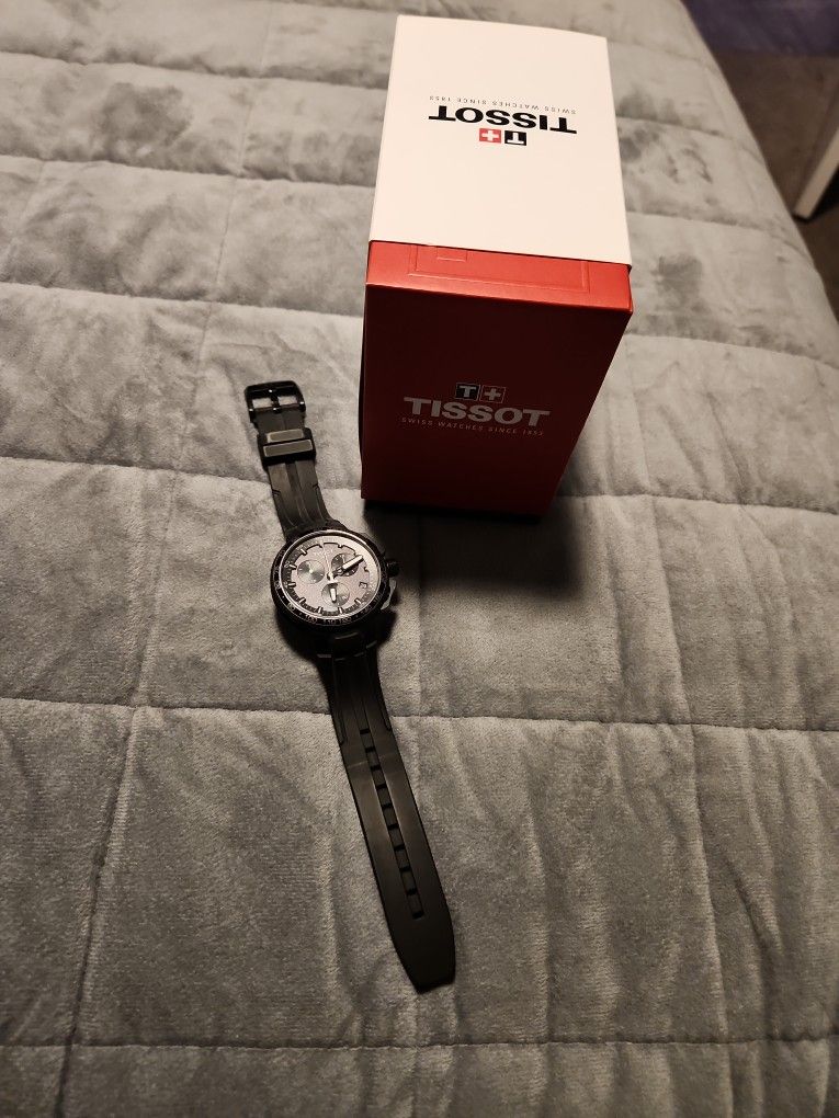 Tissot Mens T-Race Cycling 316L Stainless Steel case with Black PVD Coating Swiss Quartz Watch