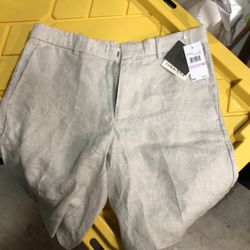 Cubavera Natural linen Mens Dress Shorts (new)