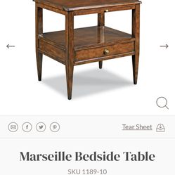 Genuine Woodbridge Marseille Bedside Table