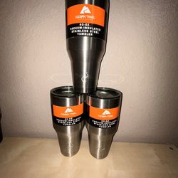 Brand New Set Of 3-40 Oz Stainless Steel Tumblers 