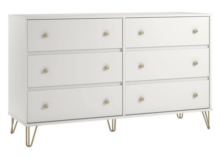 6 Drawer Finley Dresser White - Novogratz