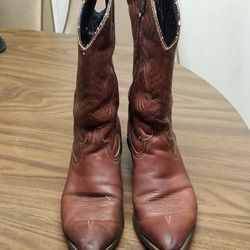 Code West Brown Leather Boots - Womens