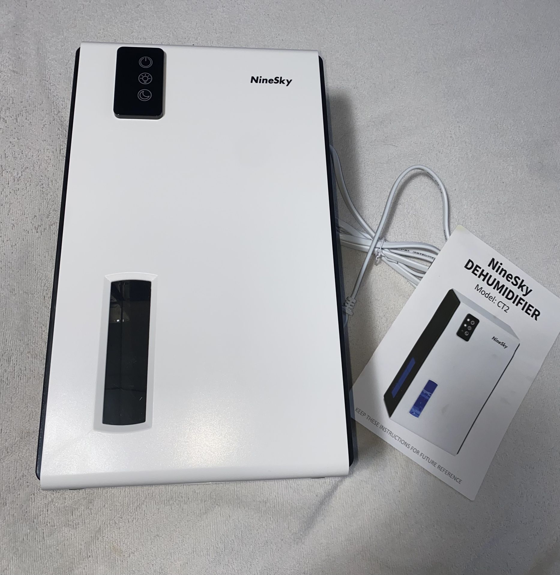 NineSky CT2 Dehumidifier Portable Quiet w/ Manual - Fast Ship! LIKE NEW!