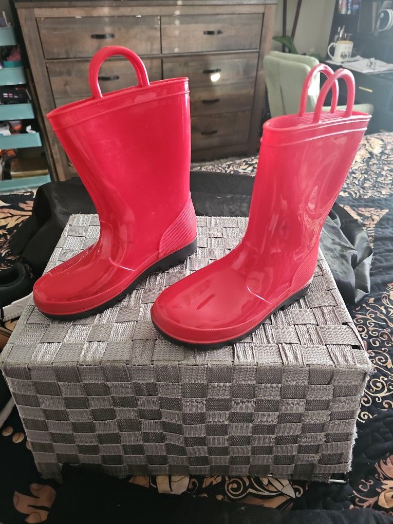 Red Kids Zoggs Rain Boots Size 1