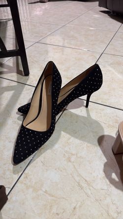 Cole Haan Black Suede Studded Heels