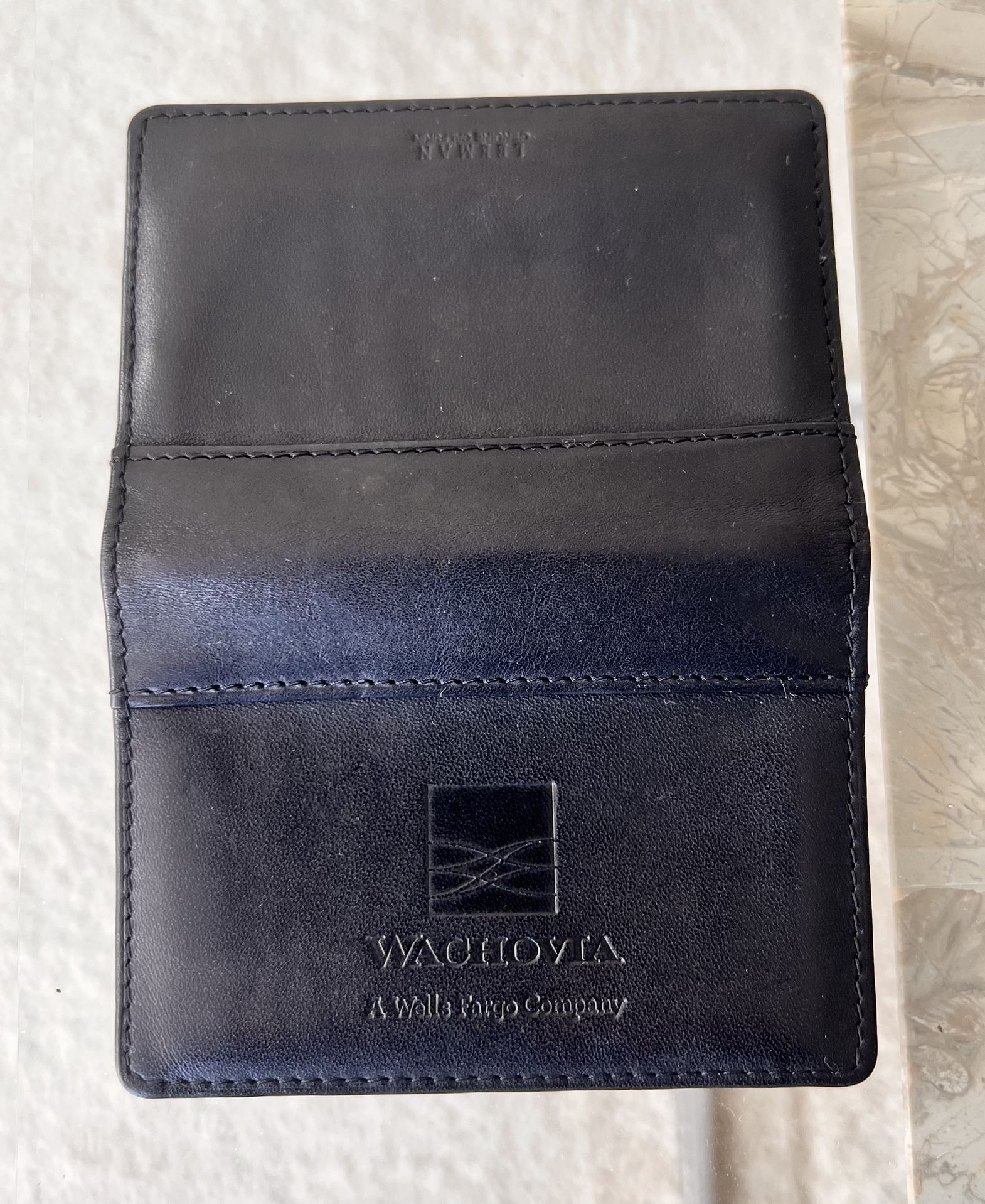 Vintage Money / Credit / Business Card Wallet - Genuine Leather 