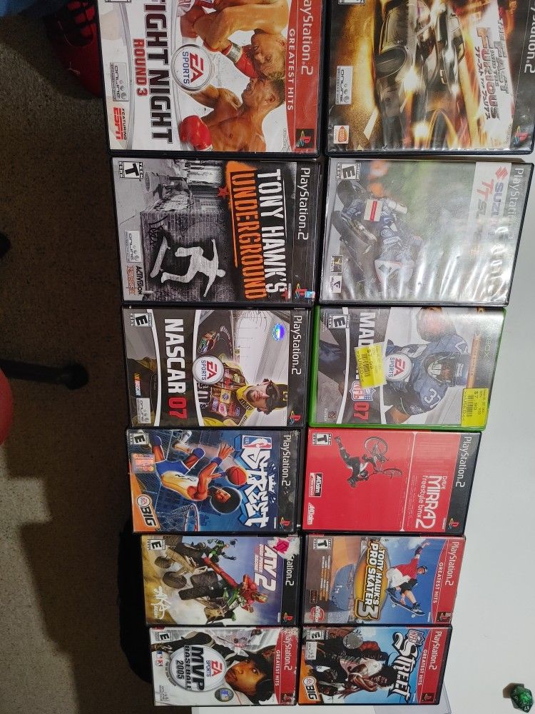11 Ps2 And 1 Xbox Game