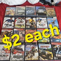 Sony PlayStation 2 Ps2 Games $2 Each