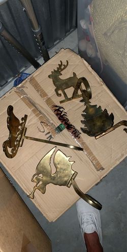 Solid brass Christmas stalking holders