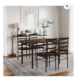 Main Stays Dining Table + 4 Chairs Set