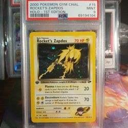 Pokemon Rocket's Zapdos 1st Edition Holo PSA 9
