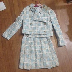 Beautiful Vintage Joseph Magnin 2 Piece Dress 