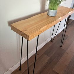 Entryway Table Natural Wood 40”