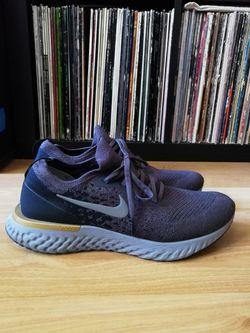 Nike Epic React Flyknit - Gray/Gold - 10.5