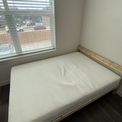 Full Size Bed Frame and IKEA Mattress 