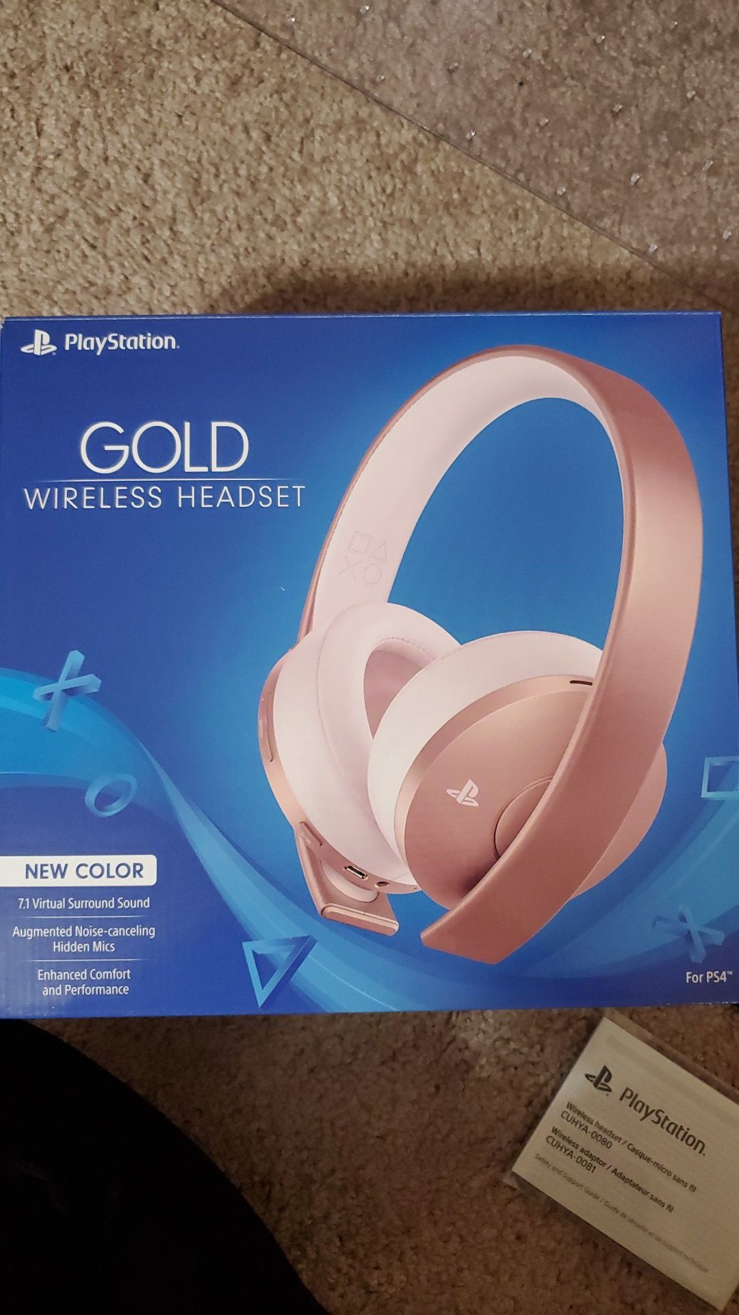 Playstation 4 Gold Wireless Headset in Rose Gold