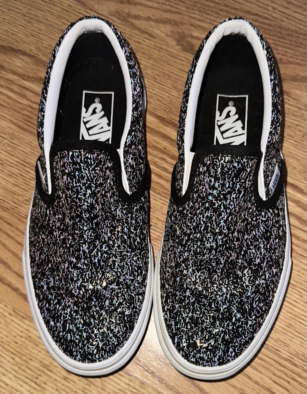 Black Glitter Womans Vans