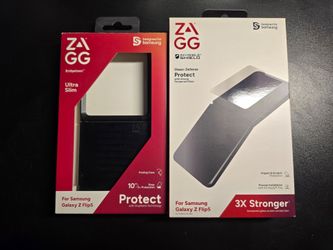 Z Flip 5 Zagg Screen Protector and Hard Case Combo