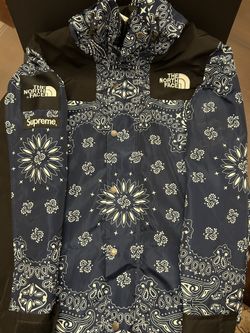 Navy Bandana Northface Supreme Collab 