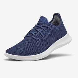 Preowned Women's Allbirds Tree Runners | Size 7 | Marine Blue (White Sole)