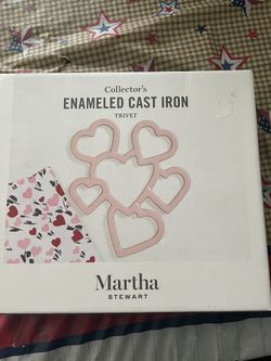 Heart Shaped Trivet-Martha Stuart- Enameled Cast Iron