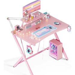 Gaming Desk Pink
