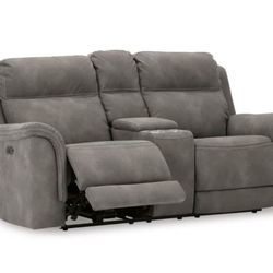 Power Reclining Loveseat with Console