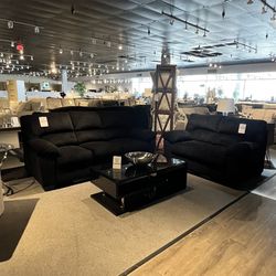 Black Sofa And Loveseat