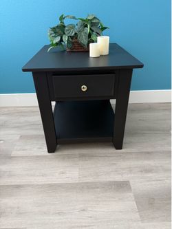 Matte Black Nightstand / End Table