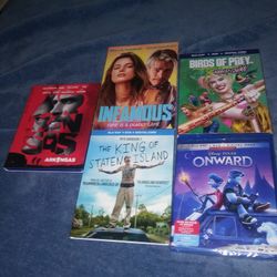 4 BluRay & 1 DVD. Movies