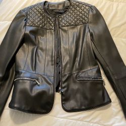 Zara Faux Leather Women’s Jacket Size Large 