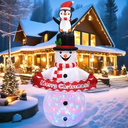 Christmas Inflatable Penguin Snowman “Merry Christmas”