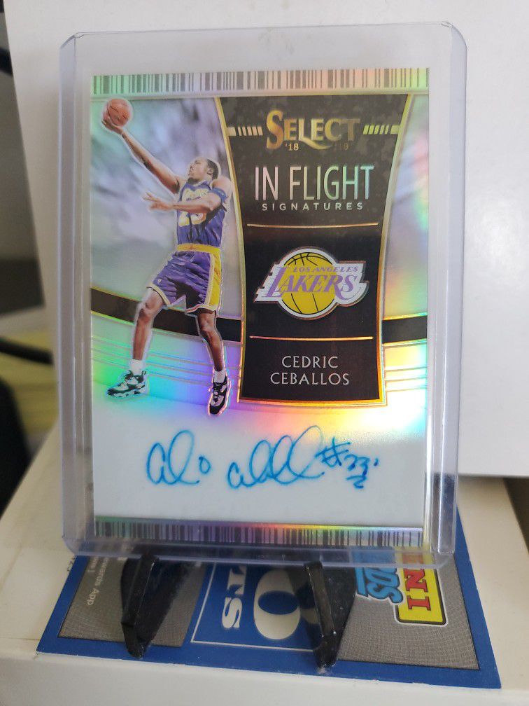 Lakers Cedric Ceballos Certified Autograph Card
