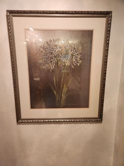 Gently Used Picture of Flowers 28" wide x 32" high Excellent Condition