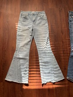 Western Blue Flared Pants