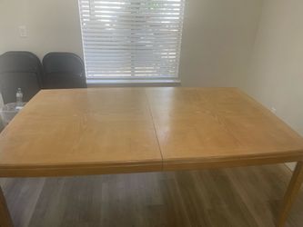 Free table and six chairs