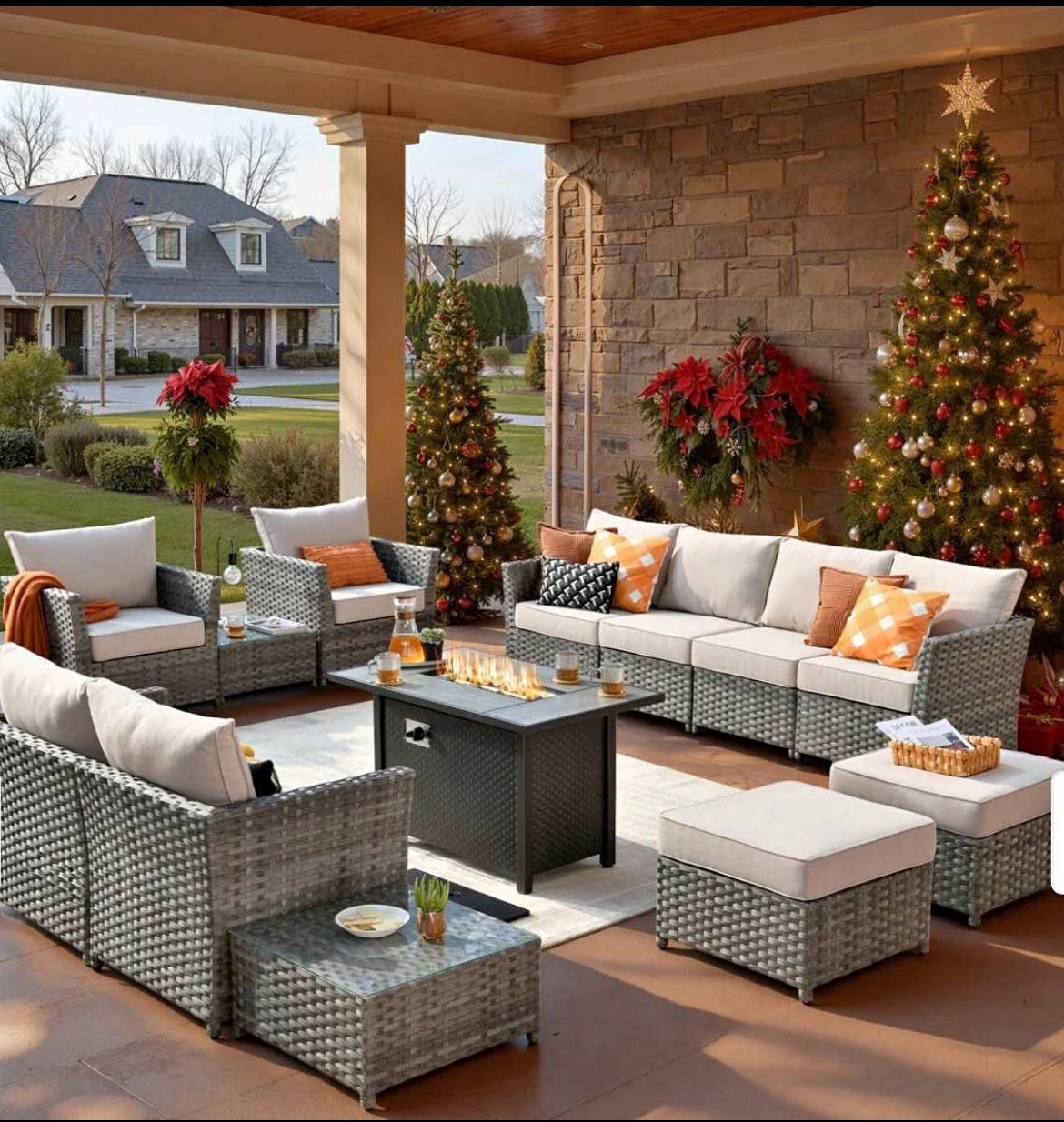 Brand New Patio Outdoor Furniture Set With Fire Pit