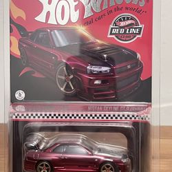 Hot Wheels RLC Exclusive SELECTIONS RED Nissan Skyline GT-R BNR34