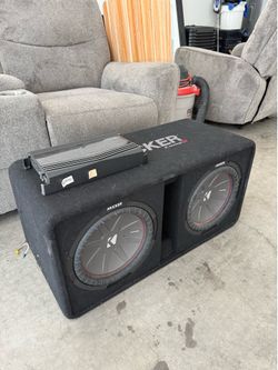 Kicker CompR Subs + 2k Kenwood amp