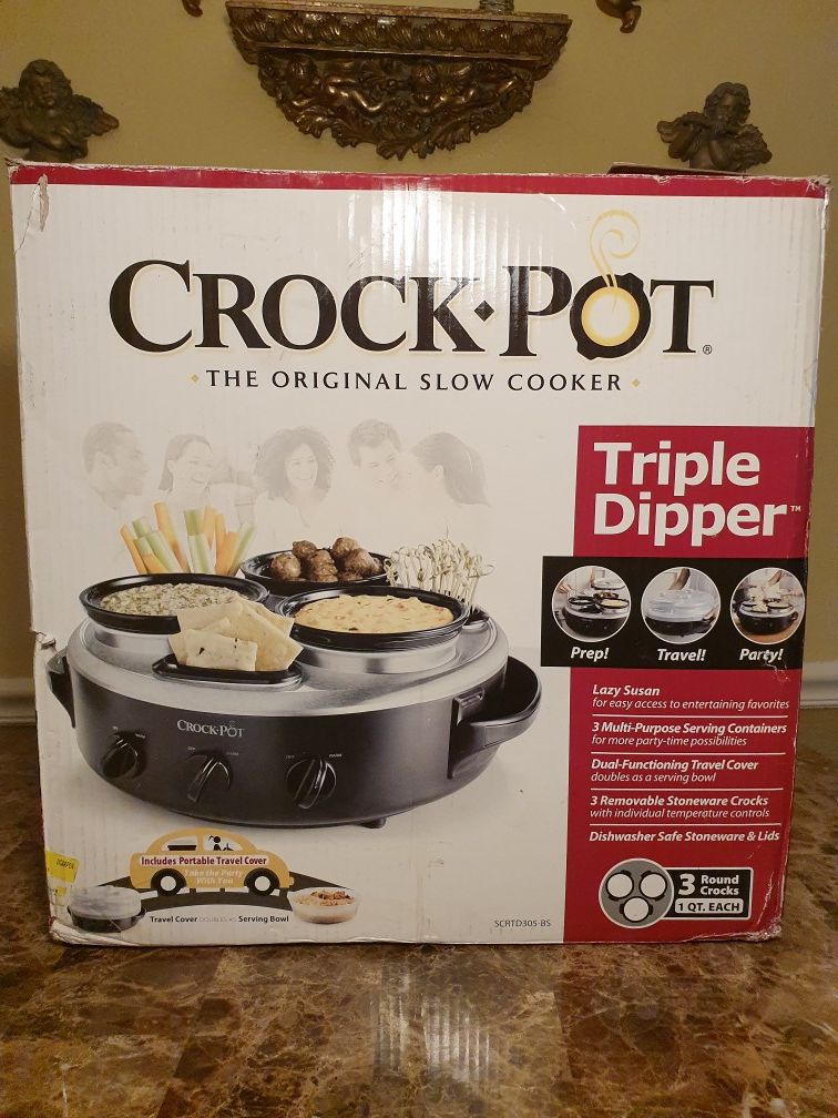 Crock Pot Slow cooker triple dipper