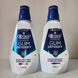 2 Crest Mouthwash Gum Detoxify 1L
