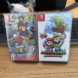 NEW SEALED Super Mario Odyssey + Mario And Luigi Brothership For Nintendo Switch